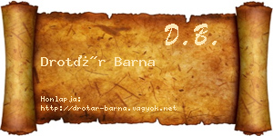 Drotár Barna névjegykártya